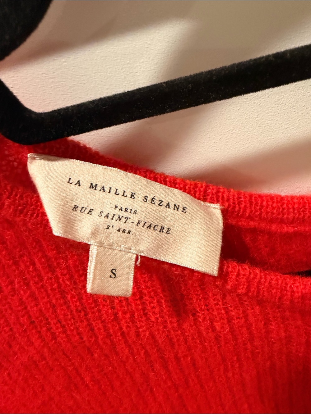 Sezane Red Button Knit Cardigan - Picture 2 of 3